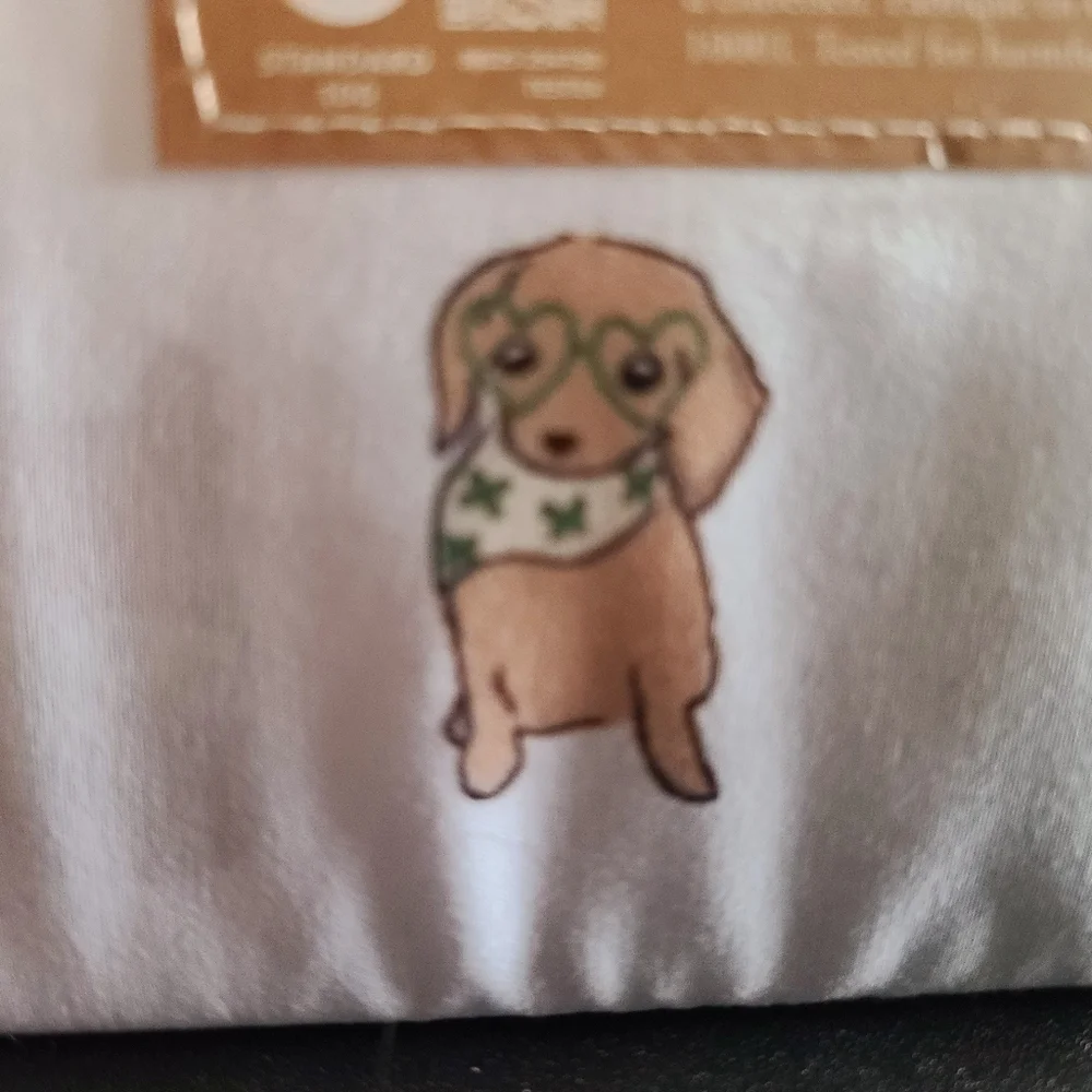 St Patricks Day Dachshund DOG Weiner Doxie Lucky Clover Queen Bed Sheet Set New